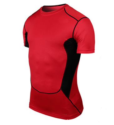 紧身衣男运动短袖 夏季训练的理想选择